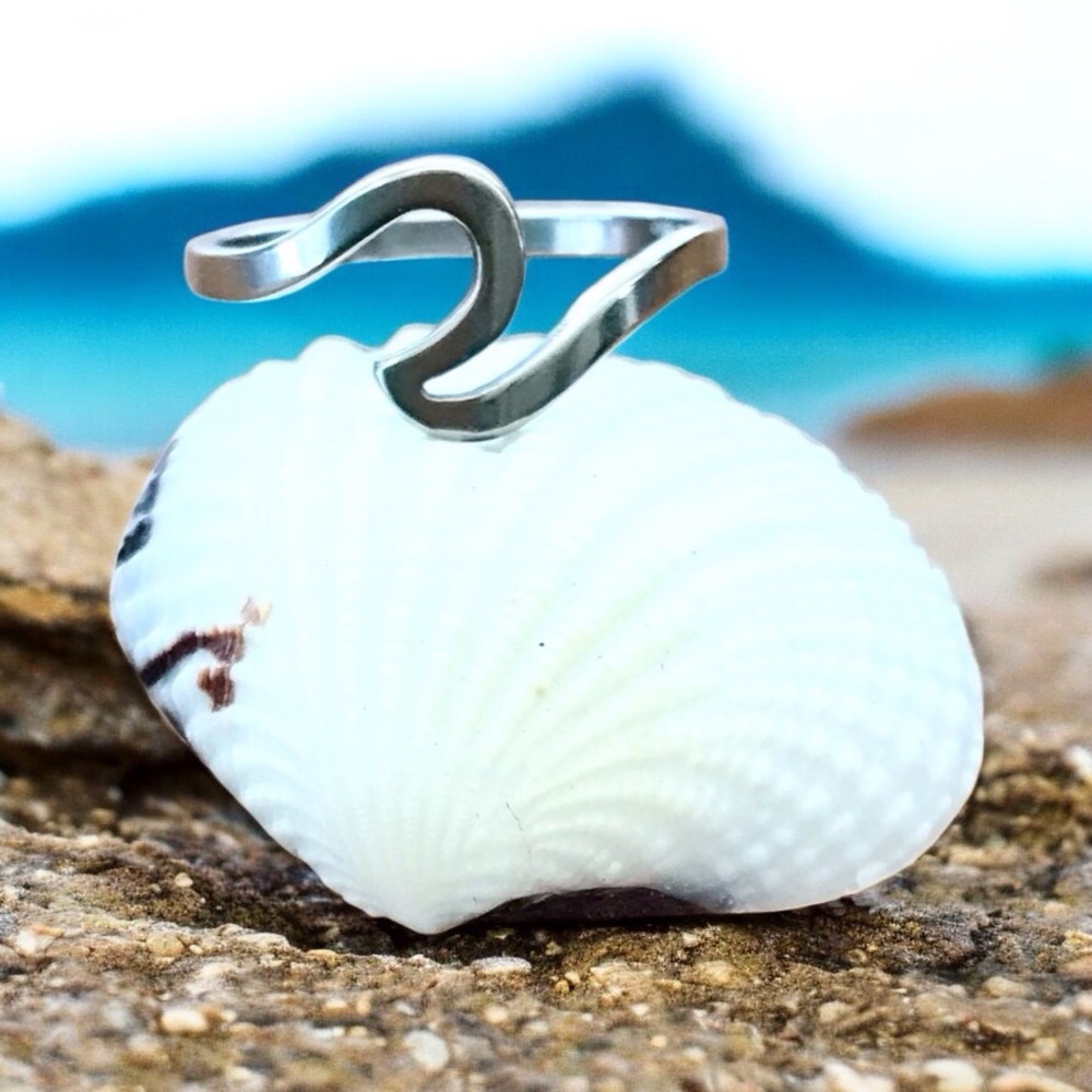 🆕 Ocean Sea Wave Ring Stainless Steel